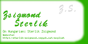 zsigmond sterlik business card